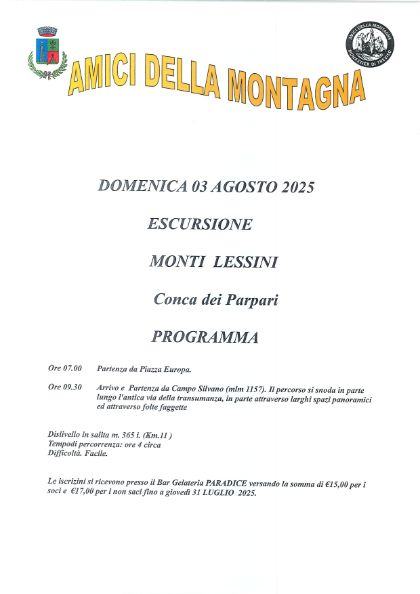 ⛰🗻 Amici della Montagna - Uscita del 03.08.2025 🗻⛰ ⛰🗻 Amici della Montagna - Uscita del 03.08.2025 🗻⛰