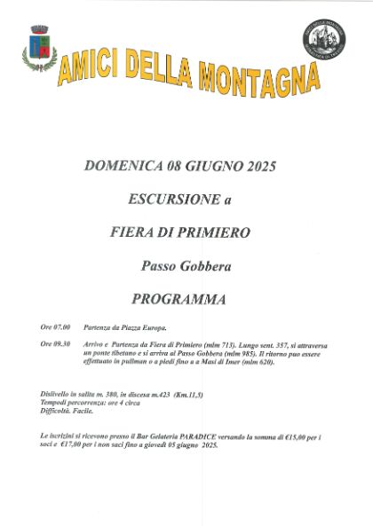 ⛰🗻 Amici della Montagna - Uscita dell'8 giugno 2025🗻⛰
