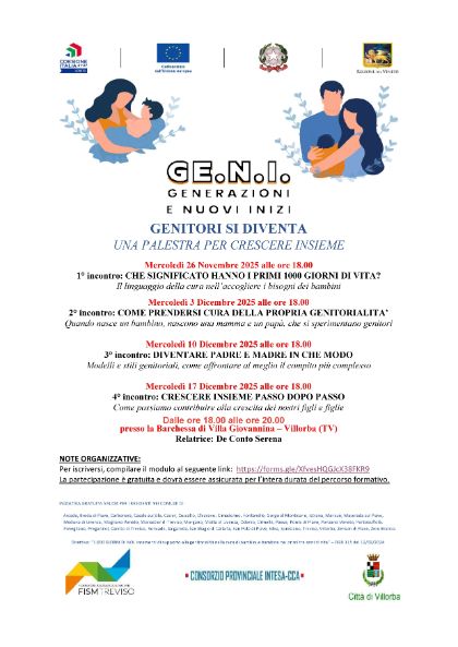 GE.N.I. - Generazioni e nuovi inizi - GENITORI SI DIVENTA GE.N.I. - Generazioni e nuovi inizi - GENITORI SI DIVENTA