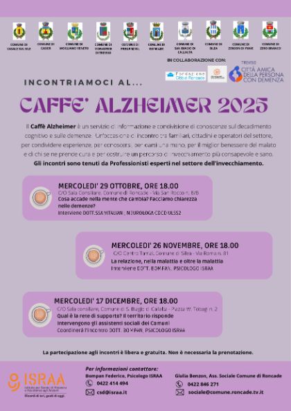 📣 CAFFÈ ALZHEIMER – Calendario incontri ☕💜