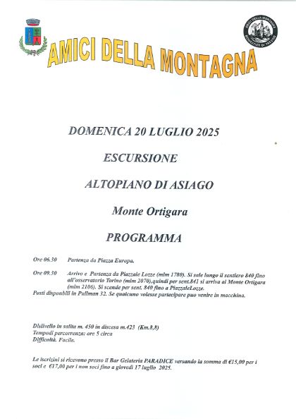 ⛰🗻 Amici della Montagna - Uscita del 20.07.2025 🗻⛰