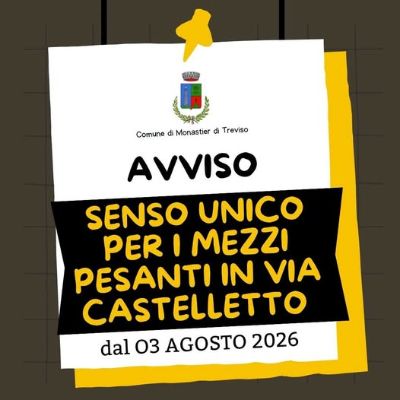 Senso unico via castelletto
