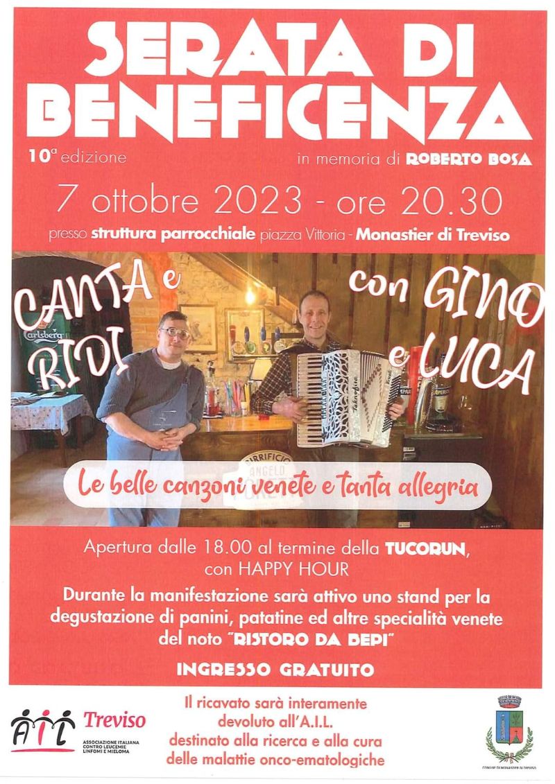 Locandina serata beneficenza