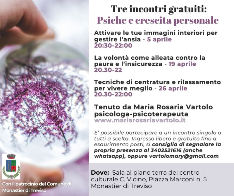 Incontri "Psiche e crescita personale"