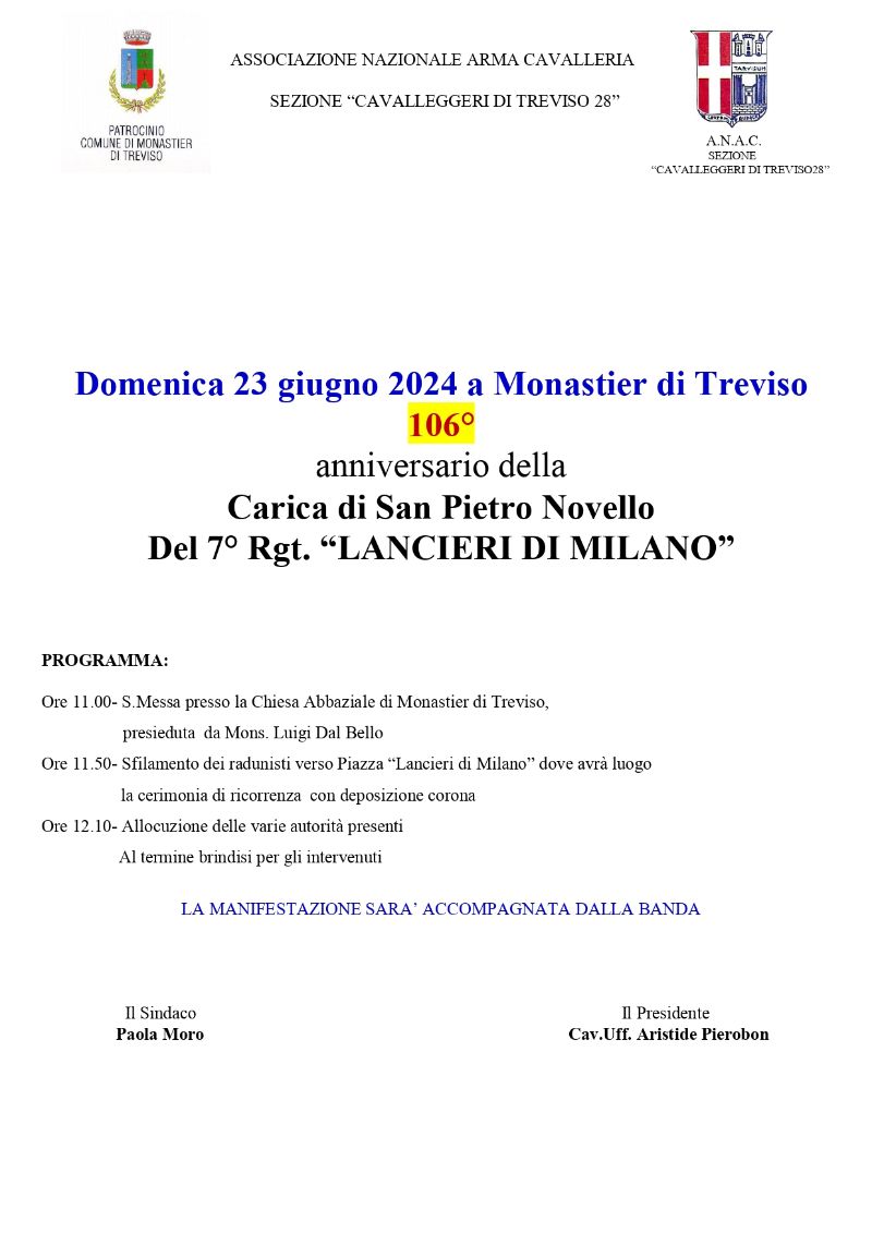 Anniversario Cavalleggeri