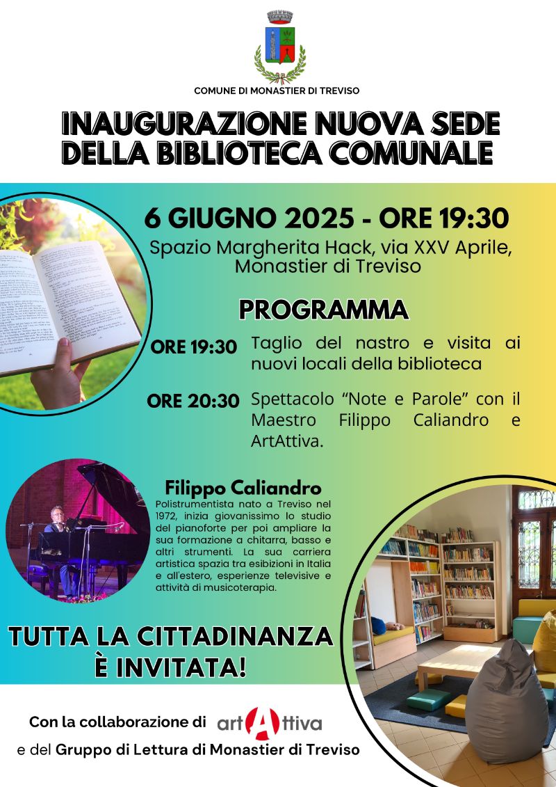 Inaugurazione nuova sede della biblioteca comunale