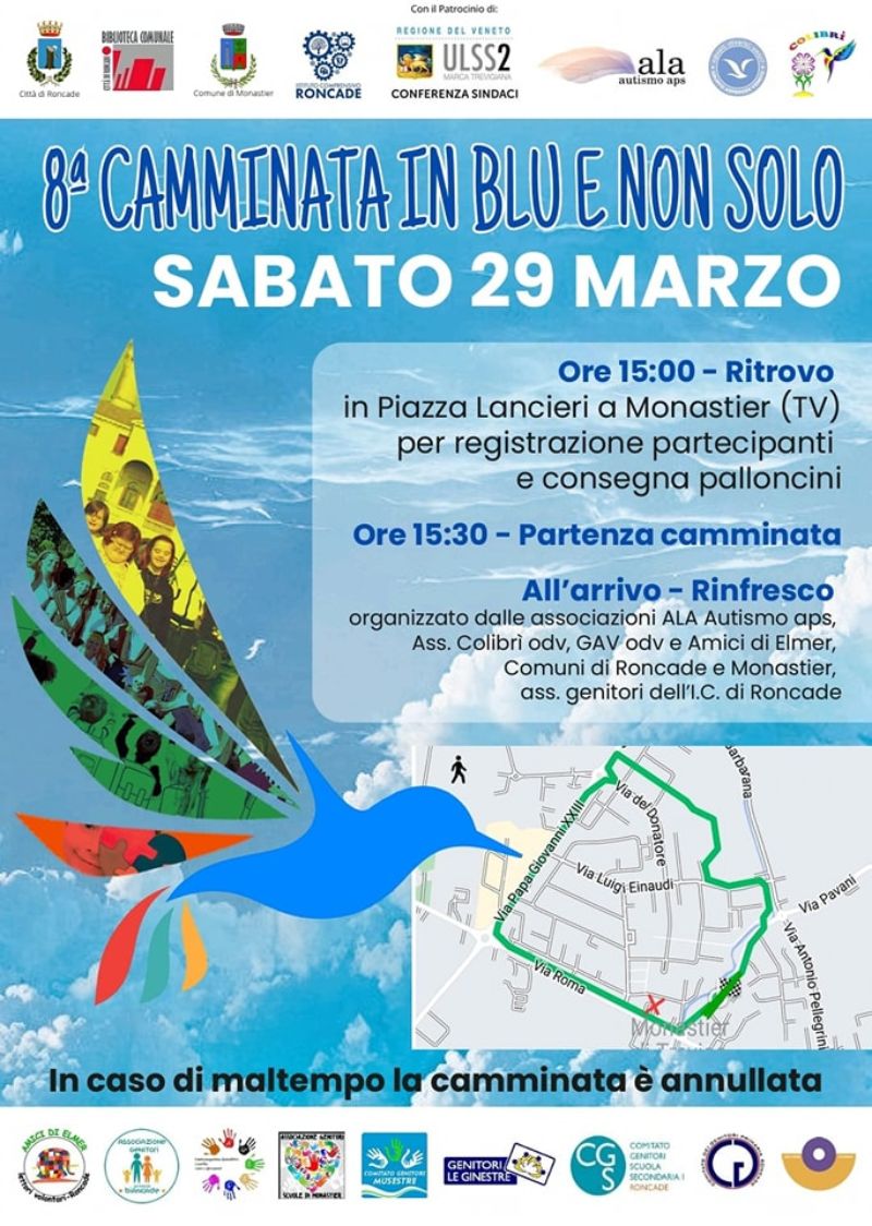 Camminata in blu e non solo