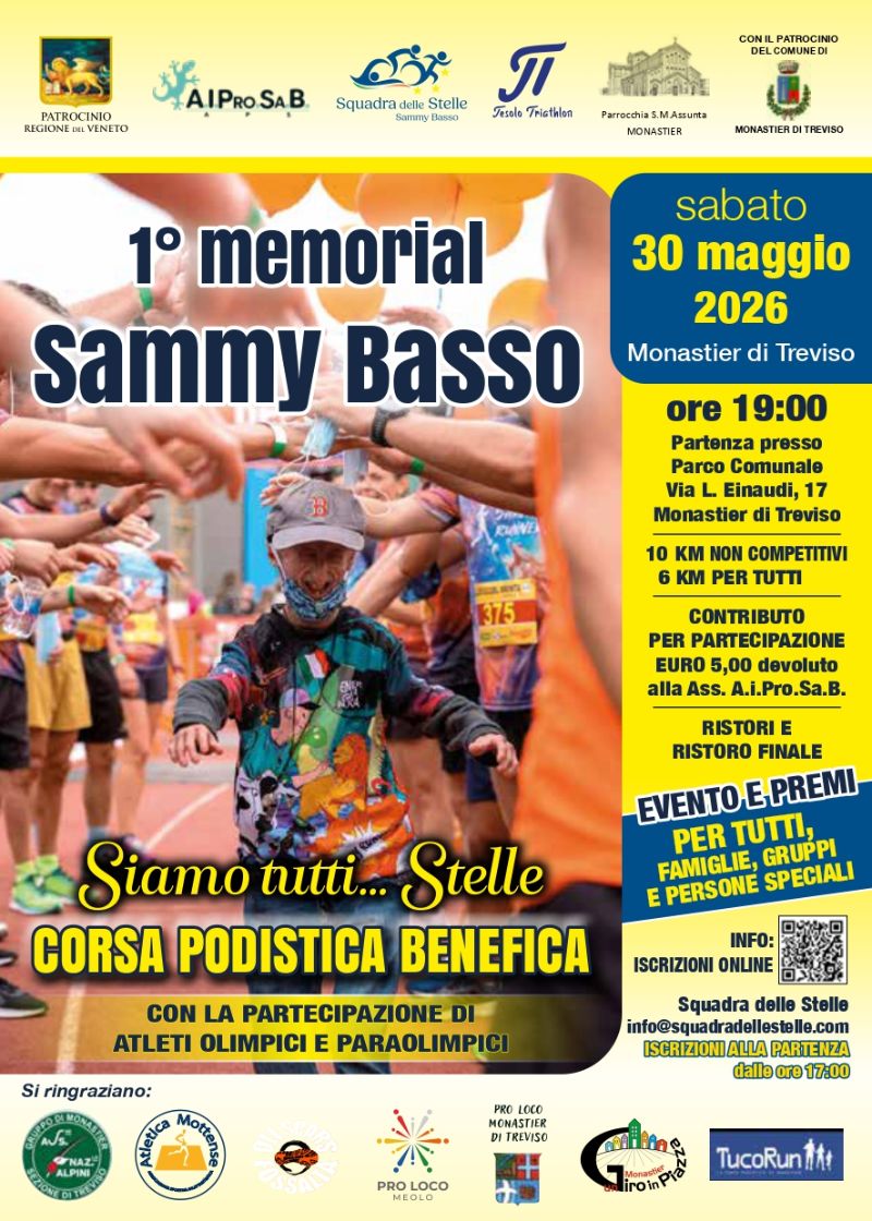 Memorial Sammy Basso fronte