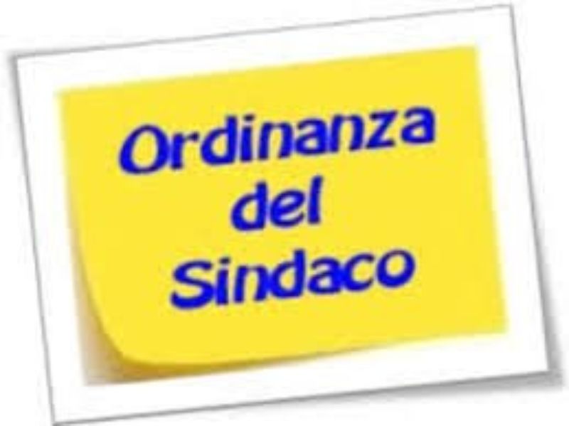 Ordinanza del Sindaco